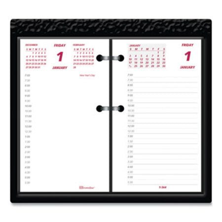 Brownline® Daily Calendar Pad Refill, 6 x 3.5, White/Burgundy/Gray Sheets, 12-Month (Jan to Dec): 2024 - Each - RED-C2R-EA