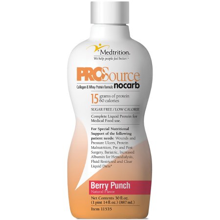 Medtrition/National Nutrition Oral Supplement ProSource™ NoCarb Berry Punch Flavor Liquid 30 oz. Bottle - Case of 4 - 11535-CS