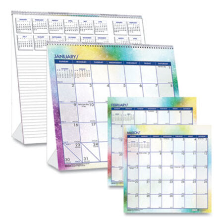 House of Doolittle™ Recycled Cosmos Tent Calendar, Cosmos Artwork, 6 x 6, White/Blue/Multicolor Sheets, 2023 - Each - HOD-3639-EA