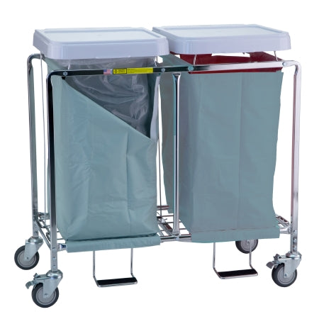 R & B Wire Products Double Hamper with Bags 4 Casters 30 to 35 gal. - Each - 674G-EA