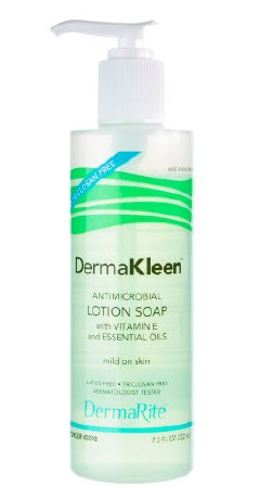 DermaRite Industries Antimicrobial Soap DermaKleen® Lotion 7.5 oz. Pump Bottle Scented - Case of 24 - 0098-CS