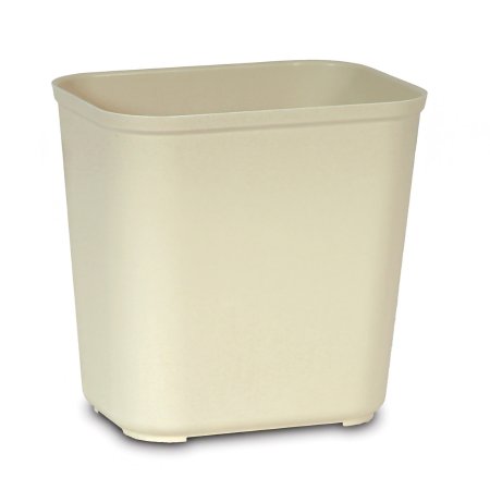 RJ Schinner Co Fire-Resistant Trash Can 28 Quart Rectangular Beige Thermoset Polyester Open Top - Each - FG254300BEIG-EA