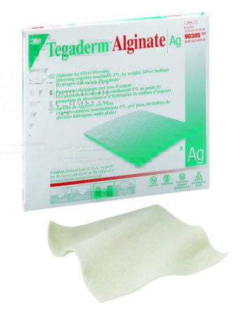 3M Silver Alginate Dressing 3M™ Tegaderm™ Alginate Ag 6 X 6 Inch Square Sterile - Each - 90305-EA