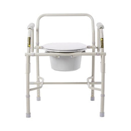 Drive Medical Commode Chair drive™ Drop Arms Steel Frame Back Bar 13-3/4 Inch Seat Width 300 lbs. Weight Capacity - Each - 11125KD-1-EA
