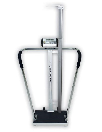 Detecto Scale Column Scale with Height Rod ProMed® Digital LCD Display 600 lbs. Capacity Black AC Adapter / Battery Operated - Each - 6854DHR-EA
