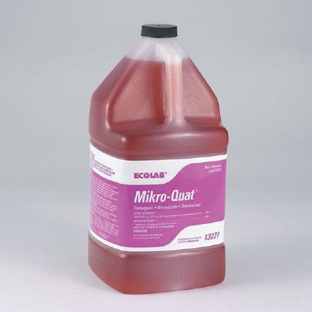 EcoLab Mikro-Quat® Surface Disinfectant Cleaner Quaternary Based Manual Pour Liquid 1 gal. Jug Citrus Scent NonSterile - Case of 4 - 6113227-CS