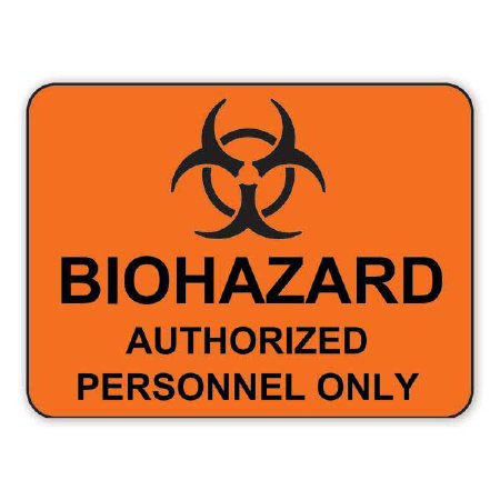 Fisher Scientific Door Sign Caution Biohazard Eating, Drinking, Smoking Are Prohibited - Each - NC9871387-EA