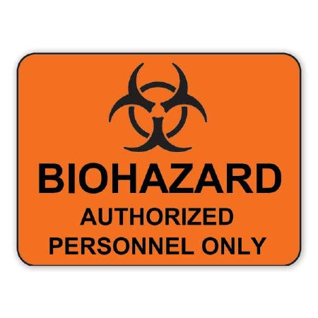 Fisher Scientific Door Sign Caution Biohazard Authorized Personnel Only - Each - NC9870253-EA