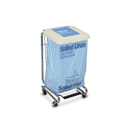 Medegen Medical Products LLC Hamper Stand Soiled Linen 30 to 33 gal. Capacity Foot Pedal Flat Lid - Each - 15-9600-EA
