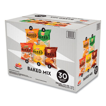 Frito-Lay Baked Variety Pack, BBQ/Crunchy/Cheddar and Sour Cream/Classic/Sour Cream and Onion, 30/Box - Each - LAY-49935-EA