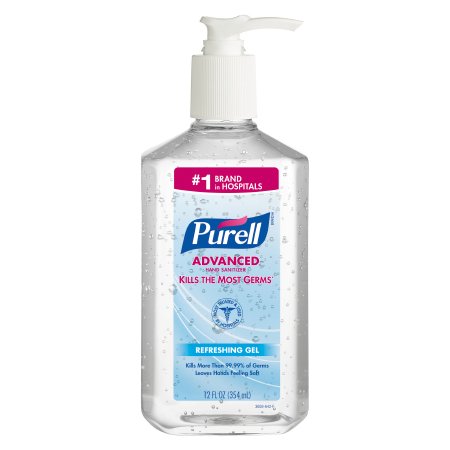 GOJO Hand Sanitizer Purell® Advanced 12 oz. Ethyl Alcohol Gel Pump Bottle - Case of 12 - 3659-12-CS