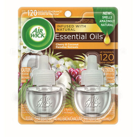 Air Wick® Life Scents Scented Oil Refills, Paradise Retreat, 0.67 oz, 2/Pack, 6 Packs/Carton - CT/1 - RAC-91110-CT