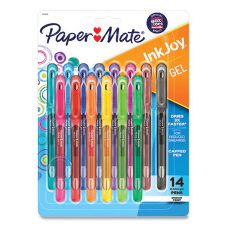 Paper Mate® InkJoy Gel Pen, Stick, Medium 0.7 mm, Assorted Ink and Barrel Colors, 14/Pack - Each - PAP-2023009-EA