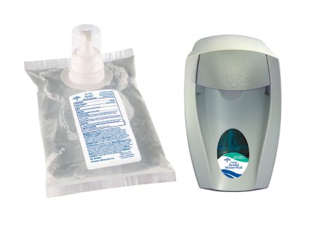 Medline Soap Dispenser Gray Plastic Manual Push 1000 mL Wall Mount - Each - MSC9941GRA-EA
