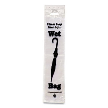 Tatco Wet Umbrella Bags, 7" x 31", Clear, 1,000/Box - Box of 1 - TCO-57010-BX