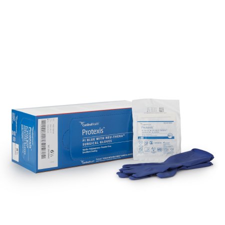 Cardinal Surgical Glove ESTEEM™ Blue with Neu-Thera® Size 6.5 Sterile Polyisoprene Standard Cuff Length Smooth Blue Not Chemo Approved - Case of 200 - 2D73EB65-CS