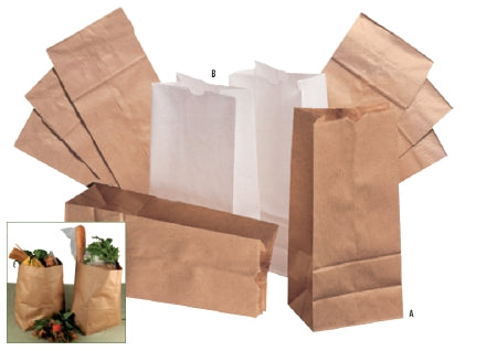 Lagasse Grocery Bag General Brown Kraft Paper #10 - Case of 500 - BAGGK10500-CS