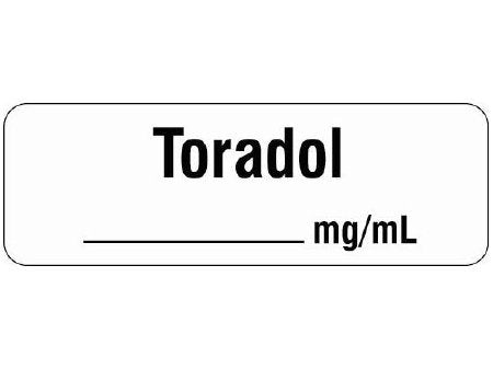 Shamrock Scientific Drug Label Shamrock Anesthesia Label TORADOL / _____ mg / mL White 1/2 X 1 Inch - Roll of 1 - SA-3223-PRE-RL