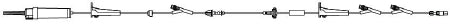BD IV Pump Set Alaris® Pump 3 Ports 60 Drops / mL Drip Rate Without Filter 117 Inch Tubing - Case of 20 - 10013186-CS