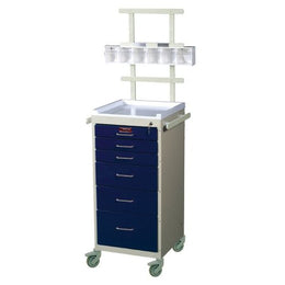 Harloff Treatment Cart Mini-Line Steel 18 X 40 X 18 Inch Hammertone Blue 3 Drawers, 3 Inch / 2 Drawers, 6 Inch / 1 Drawer, 9 Inch - Each - 3156K-ANS-EA