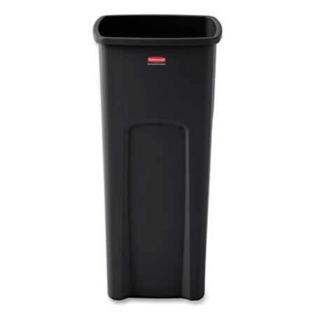 Rubbermaid® Commercial Untouchable Square Waste Receptacle, 23 gal, Plastic, Black - Each - RCP-356988BK-EA