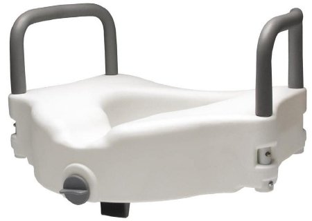 Graham-Field Raised Toilet Seat Lumex® 4-1/2 Inch Height White 300 lbs. Weight Capacity - Case of 2 - 6487RA-CS