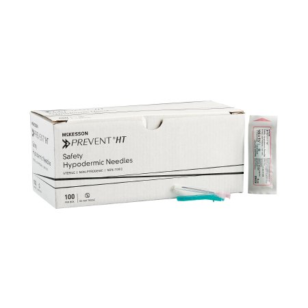 McKesson Safety Hypodermic Needle McKesson Prevent® HT 1-1/2 Inch Length 18 Gauge Thin Wall Hinged Safety Needle - Case of 800 - 102-N18105S-CS