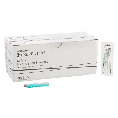 McKesson Safety Hypodermic Needle McKesson Prevent® HT 1 Inch Length 22 Gauge Ultra Thin Wall Hinged Safety Needle - Box of 100 - 102-N221S-BX