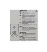 Welch Allyn Pre-Printed Label Advisory Label White Error Codes Black Safety and Instructional 1-4/25 X 2-27/50 X 7-31/50 cm - Each - 640-0610-01-EA