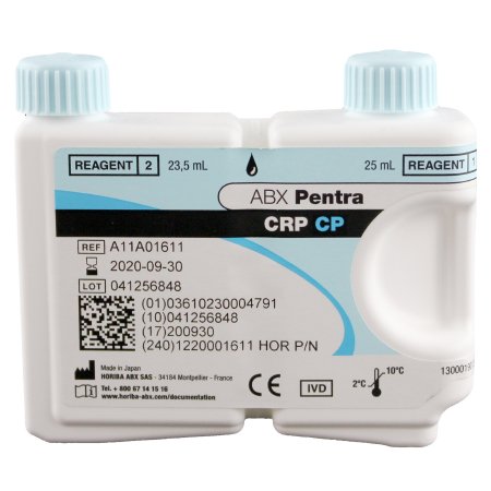 Horiba Reagent ABX Pentra™ Inflammation / Autoimmune Assay C-Reactive Protein (CRP) For ABX Pentra 400 Clinical Chemistry Analyzer 200 Tests - Each - 1220001611-EA