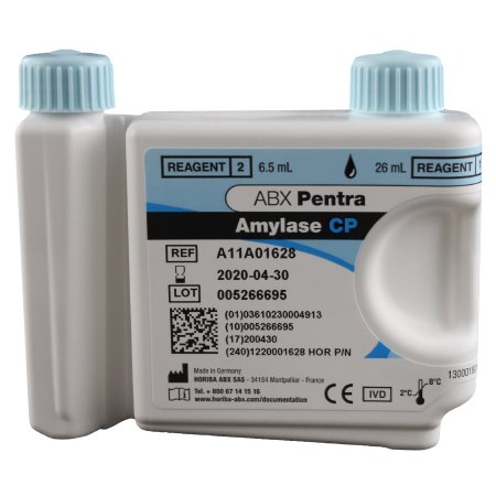Horiba Reagent ABX Pentra™ General Chemistry Amylase For ABX Pentra 400 Clinical Chemistry Analyzer 125 Tests - Each - 1220001628-EA