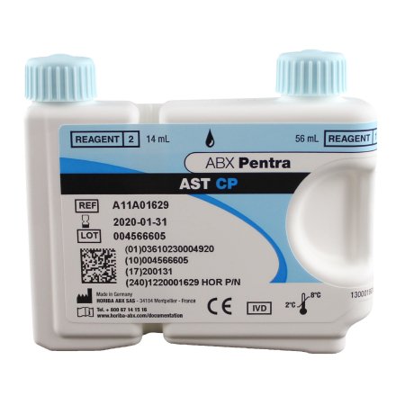 Horiba Reagent ABX Pentra™ Hepatic / General Chemistry Aspartate Aminotransferase (AST) For ABX Pentra 400 Clinical Chemistry Analyzer 250 Tests - Each - 1220001629-EA