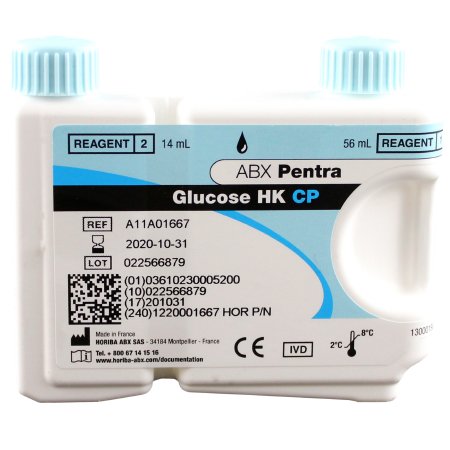 Horiba Reagent ABX Pentra™ General Chemistry Glucose Hexokinase For ABX Pentra 400 Clinical Chemistry Analyzer 200 Tests - Each - 1220001667-EA