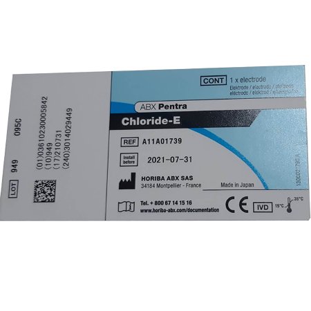 Horiba Ion-Selective Electrode (ISE) ABX Pentra™ Chloride Electrode For ABX Pentra 400 Analyzer - Each - 3014029449-EA