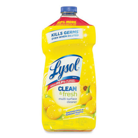LYSOL® Brand Clean and Fresh Multi-Surface Cleaner, Sparkling Lemon and Sunflower Essence, 40 oz Bottle, 9/Carton - CT/1 - RAC-78626CT-CT