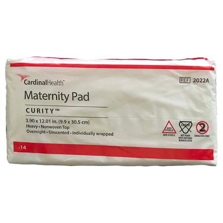 Cardinal OB / Maternity Pad Curity™ Super Absorbency - Case of 12 - 2022A-CS