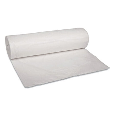 Boardwalk® Low-Density Waste Can Liners, 45 gal, 0.6 mil, 40" x 46", White, 25 Bags/Roll, 4 Rolls/Carton - CT/1 - BWK-4046EXH-CT