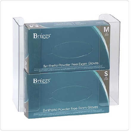 Omnimed Glove Box Holder Horizontal Mounted 2-Box Capacity Clear 4-1/8 X 10-1/2 X 11-1/4 Inch Plastic - Each - 305361-EA