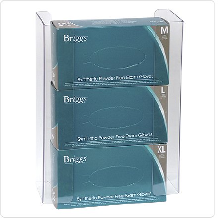 Omnimed Glove Box Holder Horizontal Mounted 3-Box Capacity Clear 4-1/8 X 11-1/4 X 15-1/2 Inch Plastic - Each - 305362-EA
