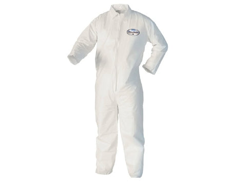 Kimberly Clark Coverall KleenGuard™ A40 Large White Disposable NonSterile - Case of 25 - 44303-CS
