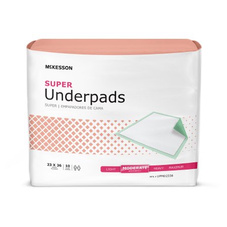 McKesson Disposable Underpad McKesson Super 23 X 36 Inch Fluff / Polymer Moderate Absorbency - Case of 150 - UPMD2336-CS