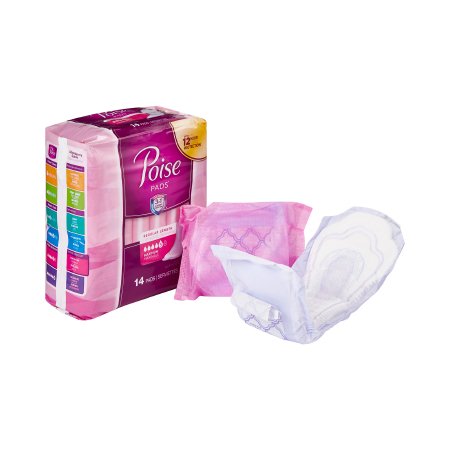 Kimberly Clark Bladder Control Pad Poise® 3 X 11 Inch Length Heavy Absorbency Sodium Polyacrylate Core Regular - Case of 84 - 19568-CS
