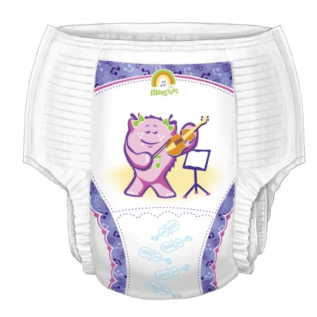 Cardinal Female Youth Training Pants Curity™ Pull On with Tear Away Seams X-Large Disposable Heavy Absorbency - Case of 4 - 70065GA-CS