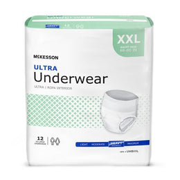 McKesson Unisex Adult Absorbent Underwear McKesson Ultra Pull On with Tear Away Seams 2X-Large Disposable Heavy Absorbency - Bag of 1 - UWBXXL-BG