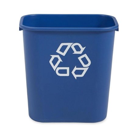 RJ Schinner Co Recycling Container Deskside 28-1/8 Quart Rectangular Blue Open Top - Each - FG295673BLUE-EA