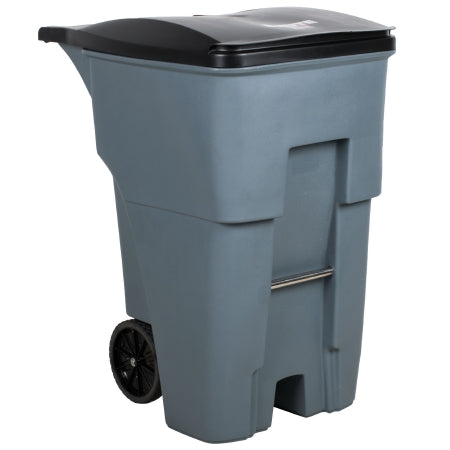 RJ Schinner Co Trash Can Rubbermaid® Brute® 95 gal. Rollout Gray MDPE Manual - Each - FG9W2200GRAY-EA