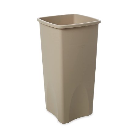 RJ Schinner Co Trash Can Rubbermaid® Untouchable® 23 gal. Square Beige LLDPE Open Top - Each - FG356988BEIG-EA