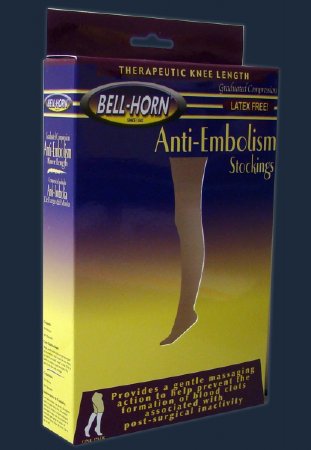 DJO Anti-embolism Stocking Thigh High Medium White Closed Toe - Pair - 11210M-PR