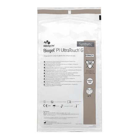 Molnlycke Surgical Glove Biogel® PI UltraTouch™ G Size 9 Sterile Polyisoprene Standard Cuff Length Micro-Textured Straw Chemo Tested - Case of 160 - 42190-CS