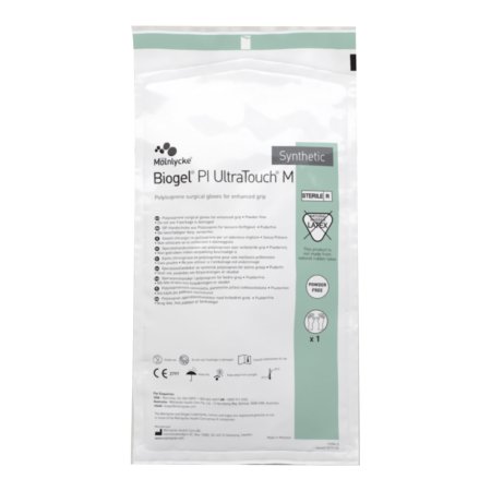 Molnlycke Surgical Glove Biogel® PI UltraTouch™ M Size 5.5 Sterile Polyisoprene Standard Cuff Length Micro-Textured Straw Not Chemo Approved - Case of 200 - 42655-CS